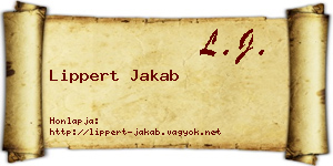 Lippert Jakab névjegykártya